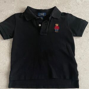 Polo by Ralph Lauren Kids Black Polo with Bear Logo